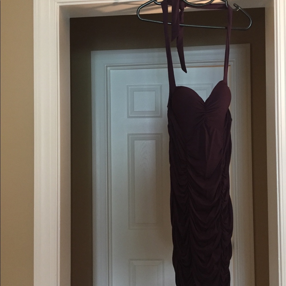 Purple fitted dress